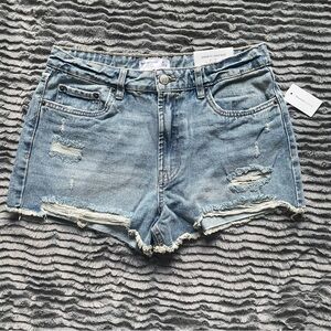 High Rise Denim Shorts